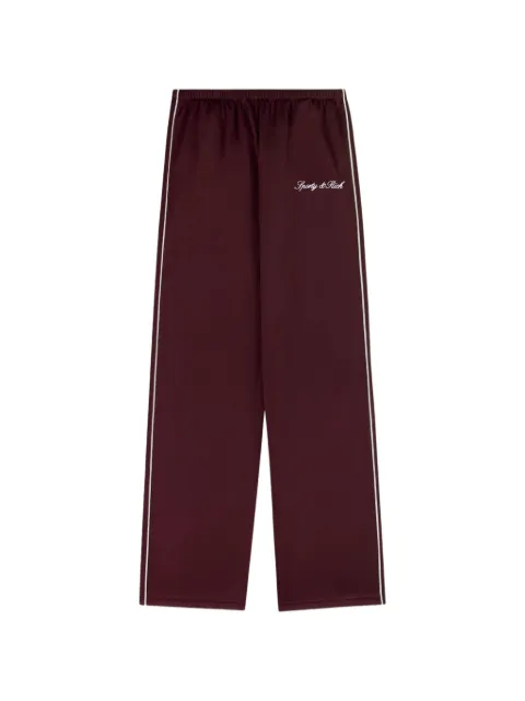 Sporty & Rich logo-print side-stripe track pants Red PA05475326