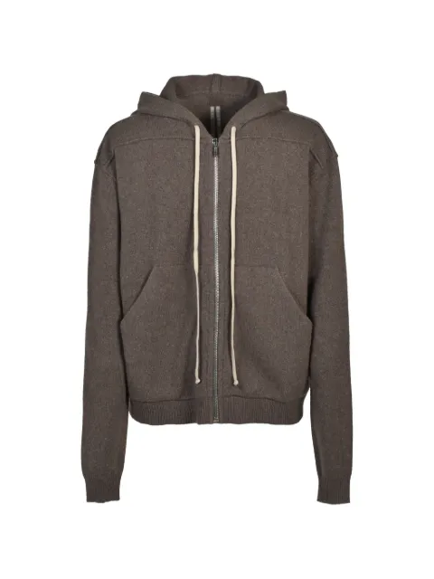 Rick Owens knitted zip-up hoodie Brown RU02F4614WSBR