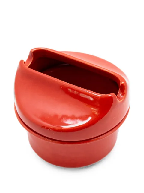 artetica 'U' glazed ceramic ashtray Red OB03FS