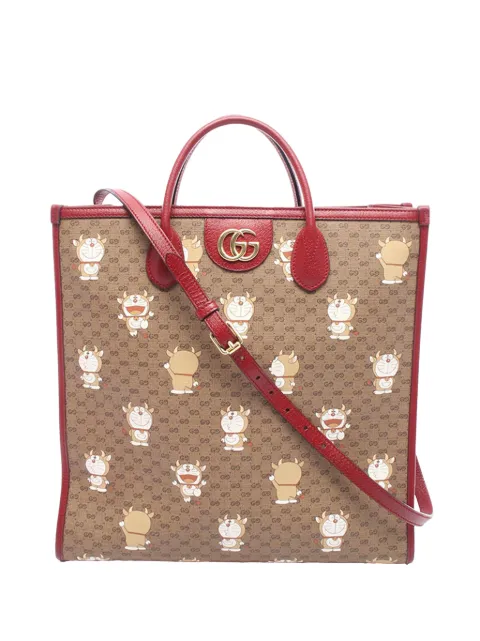 Gucci Pre-Owned 2016-2026 Micro GG Supreme Doraemon satchel Brown FYHAW5ZND6G0I48D