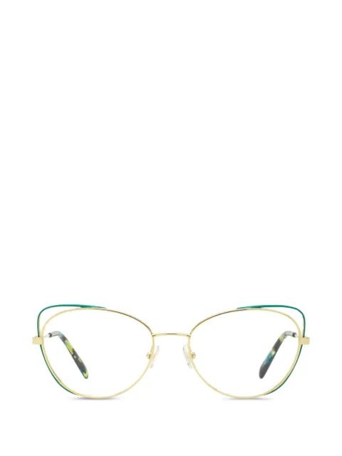 PUCCI floating-rim oval-frame glasses Gold EP514154032