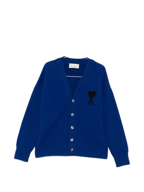 AMI Paris Ami de Coeur cardigan Blue UKC367018
