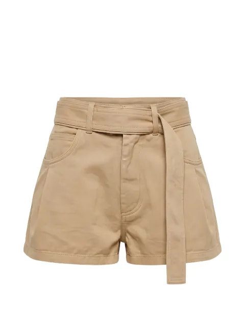 Diesel belted logo-plaque shorts Neutrals A240250WEBK