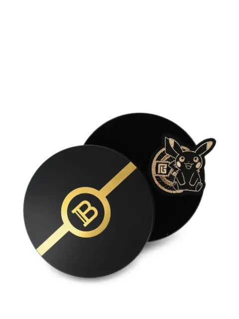 Balmain Pokémon Pikachu strass-embellished brooch Black YH3XL010PB50