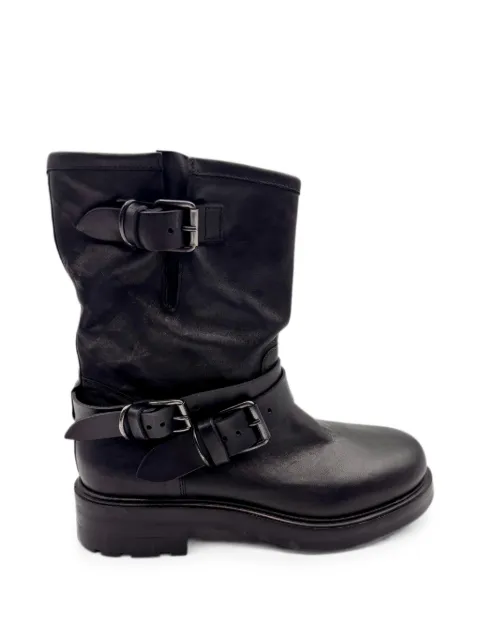 strategia shoes buckle-detail leather boots Black A6241STAG
