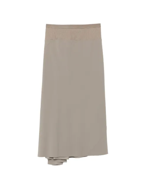 Rick Owens asymmetric draped midi skirt Grey RP02F5343HY