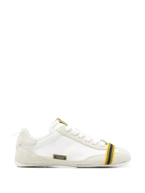 FENDI logo-tag panelled sneakers White 8E9124AY0T