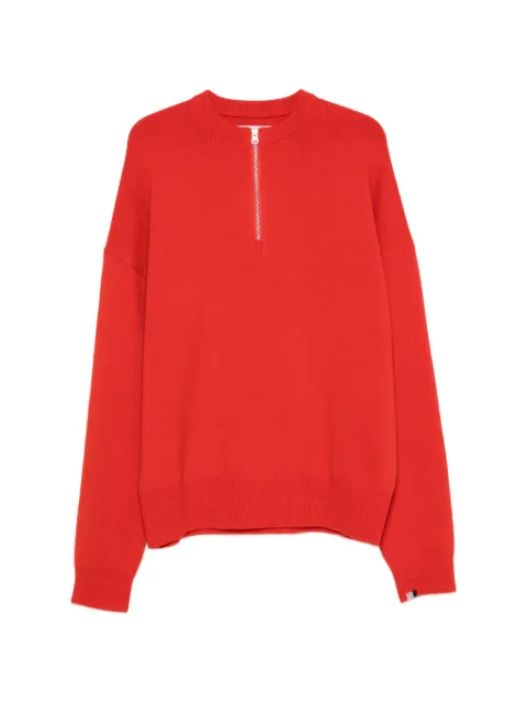 extreme cashmere Like quarter-zip sweater Red N496LIKE