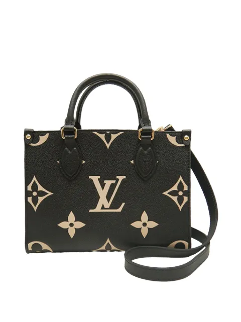 Louis Vuitton Pre-Owned 2021-2026 Bicolor Monogram Empreinte Giant Onthego PM satchel Black WAZD33EW30RAFB31