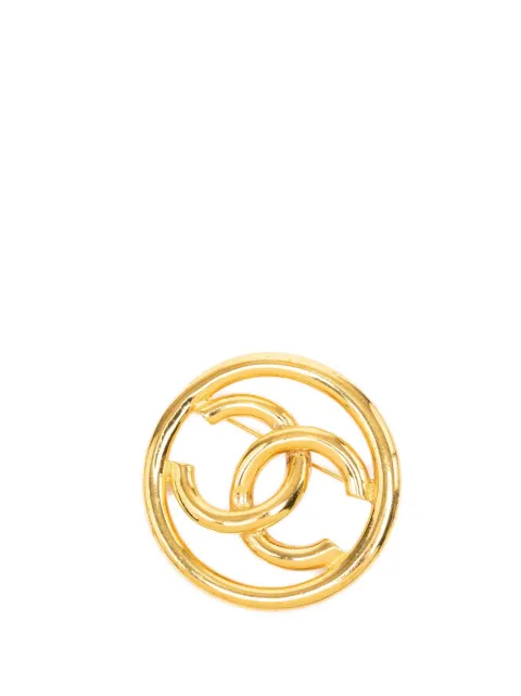 CHANEL Pre-Owned 2003 CC Gold Plated Round Brooch costume brooch Gold PN1OTK0ULX99PWVG