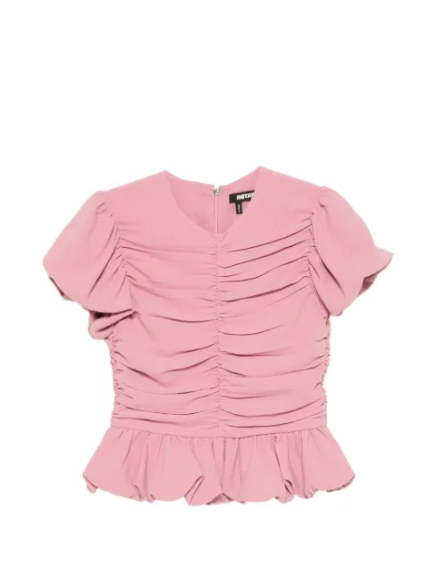 ROTATE BIRGER CHRISTENSEN ruched puff-sleeve blouse Pink 1166341488BCR2098