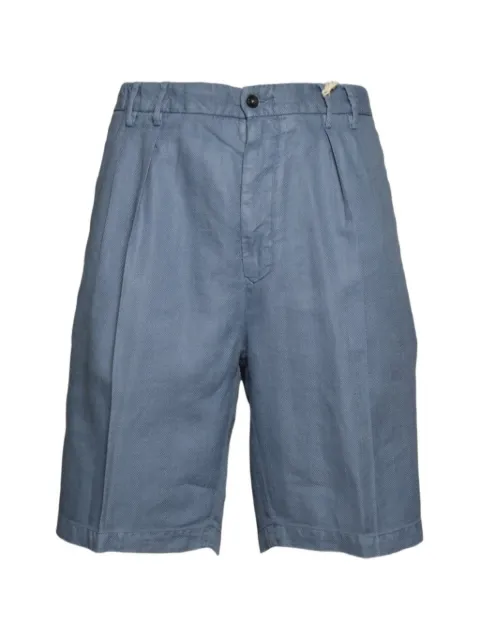 L.B.M. 1911 pleated herringbone shorts Blue 8160550323AZZURRO