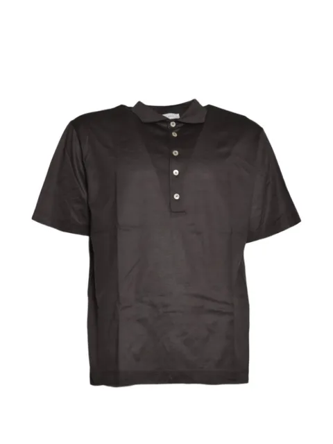 L.B.M. 1911 short-sleeve button-up polo shirt Brown 6391S69316