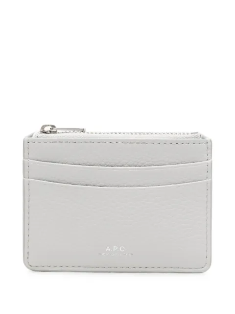 A.P.C. Paris zipped card holder Grey PXCBCH63669