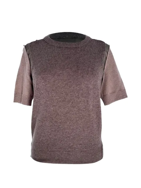Lanvin Pre-Owned short-sleeve knitted top Brown RFCPUGBCL779947W