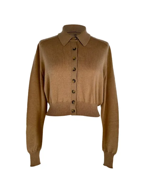 Sportmax Vintage collared button-front cardigan Brown RFCPUGBCL779945W