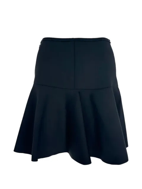 Lanvin Pre-Owned ruffled hem mini skirt Black RFCPUGBCL779950W