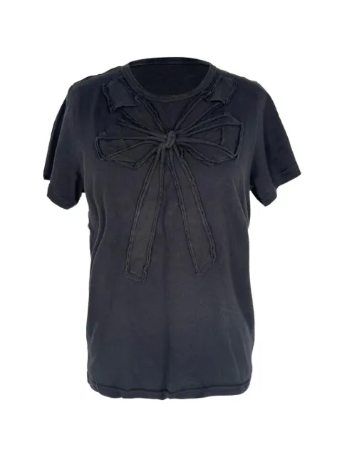 Marc Jacobs Vintage bow-detailed T-shirt Black RFCPUGBCL767155W
