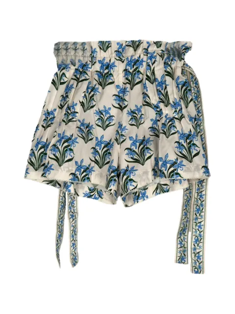Agua By Agua Bendita floral-print high-waisted shorts Neutrals RFCPUGBCL766992W