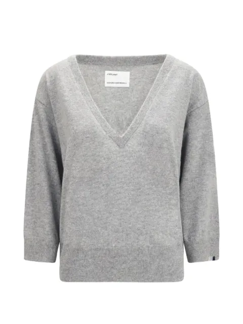 extreme cashmere Pearl V-neck sweater Grey 49120901TU01