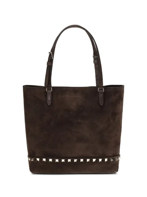 Valentino Garavani Rockstud suede shoulder bag Brown WB0T75KQQ