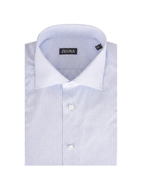 Zegna check-pattern long-sleeve shirt White 401612A49RS0BA
