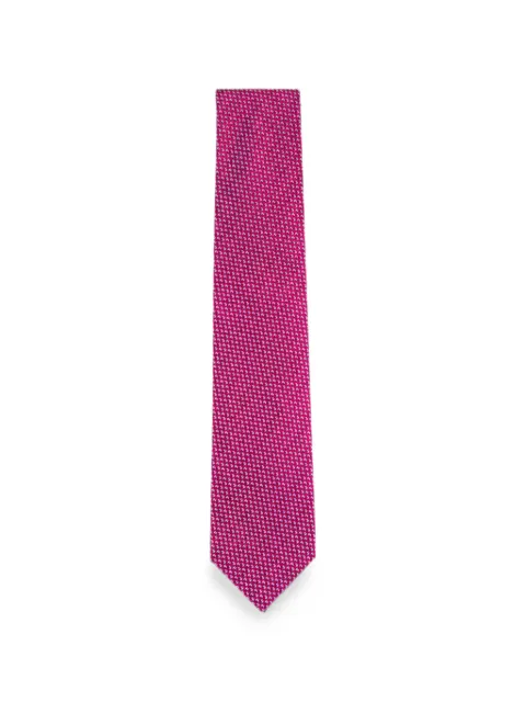 Brioni geometric-pattern tie Red PD40B6514