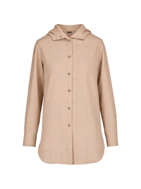 Kiton check-pattern hooded jacket Neutrals D54435H0984610