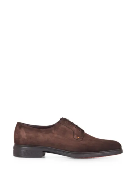 Santoni Easy derby suede shoes Brown EASYREVLOAGEXT50