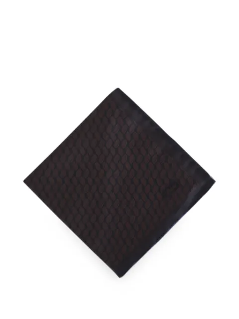Brioni geometric-pattern pocket square Brown OE4704020