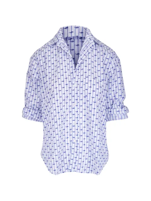 Frank & Eileen Eileen stripe-print shirt Blue EILEENSTWH