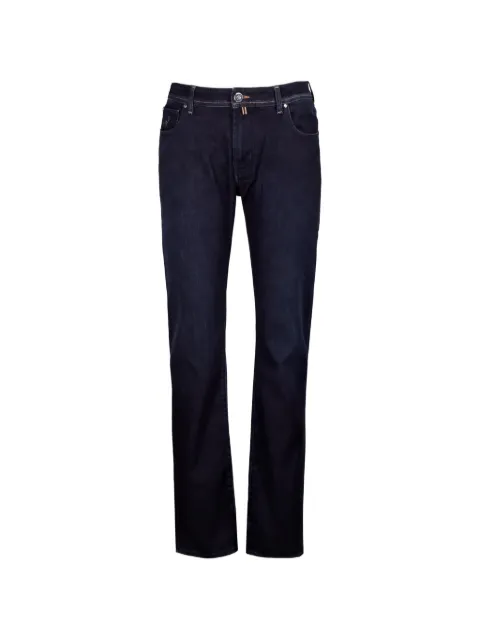 Jacob Cohën contrast-stitch logo-patch jeans Blue P0009100D