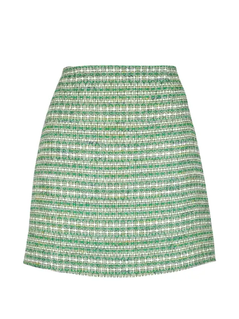 Carolina Herrera tweed A-line mini skirt Green P2611N304CWE301
