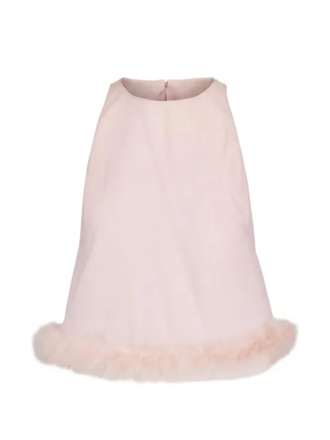 Dorothee Schumacher feather-trim sleeveless top Pink 542006423
