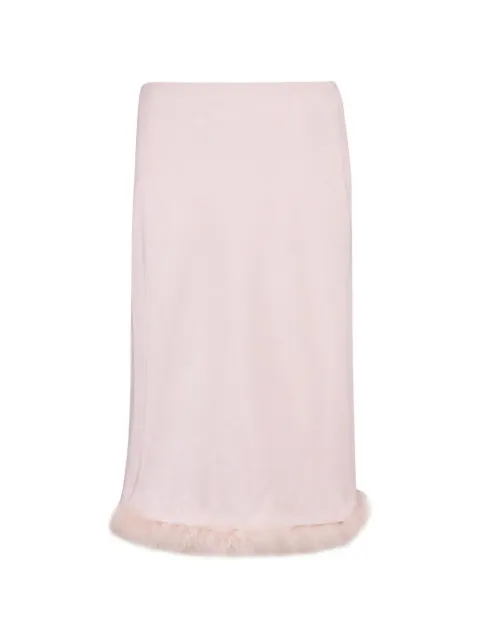 Dorothee Schumacher feather-trim midi skirt Pink 542005
