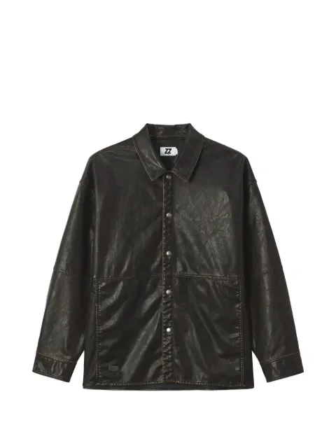 izzue faded-effect shirt jacket Brown IZXSJM01022X