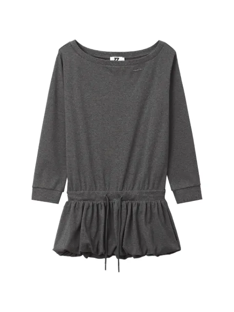 izzue off-shoulder bubble-hem mini dress Grey IZXDSW01269X