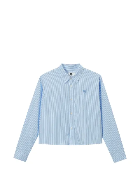 CHOCOOLATE striped heart-patch shirt Blue B1XSTW02219X