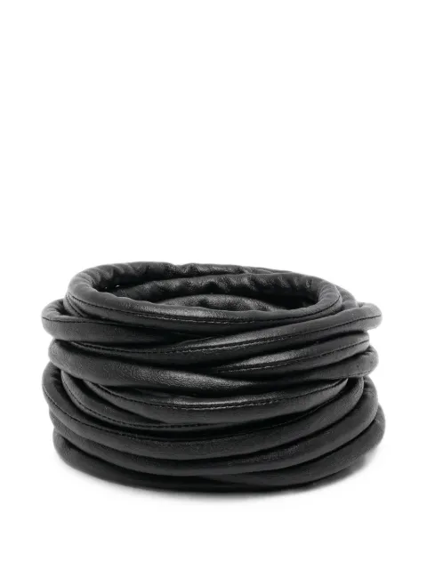 Maria Calderara multi-strand leather bracelet Black 2W052N