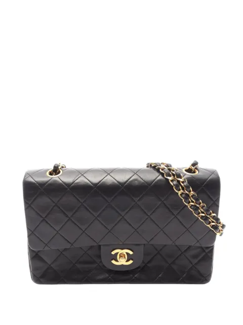 CHANEL Pre-Owned 1989-1991 Medium Classic Lambskin Double Flap shoulder bag Black LBV19PN6GJ4QPSW2