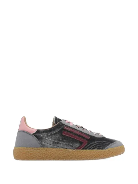 Puraai velvet-effect panelled sneakers Grey PU601X060ASH