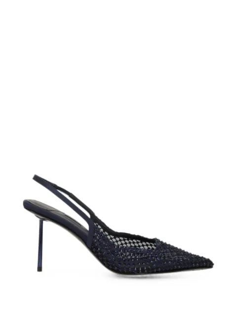 Le Silla Gilda crystal-embellished mesh pumps Blue 6107F080BYPPSSM50A