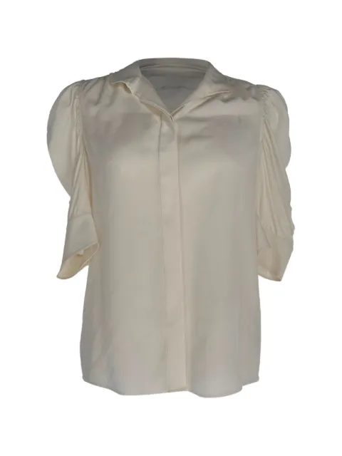 FRAME Gillian puff-sleeve blouse Neutrals RFCPUGBCL779781W