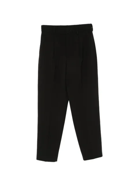 PT Torino pleat-detail cropped trousers Black VSJAZ00STDDX09