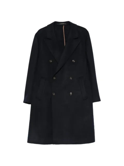 Montecore double-breasted coat Blue F11MUC1033384