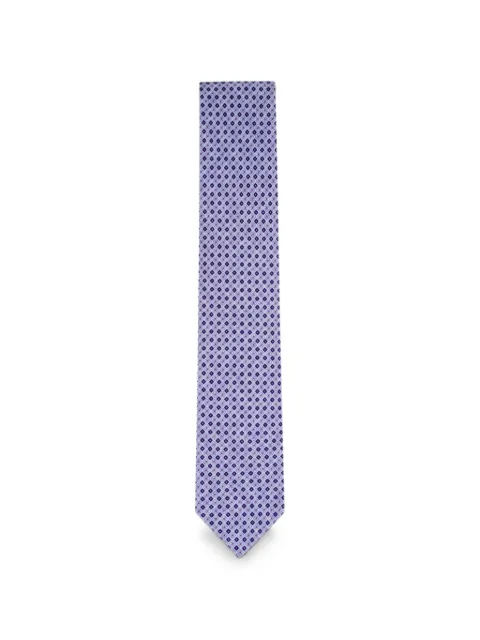 Brioni geometric-print tie Blue PD4394941