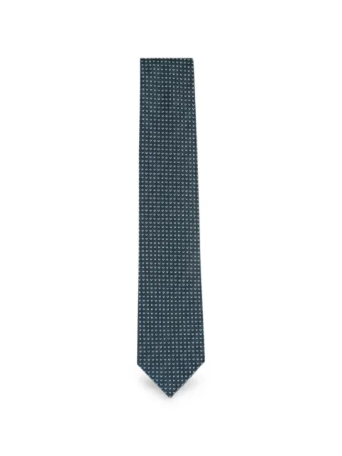 Brioni geometric-patterned tie Green PD4711190