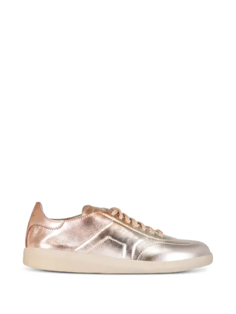 Santoni metallic-effect lace-up sneakers Gold OLYCUBEWGLHLD10