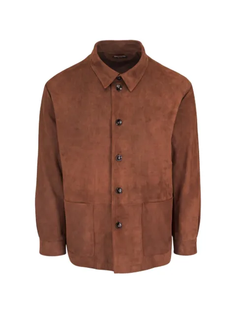 Kiton button-up suede jacket Brown UW2536AV0412L09
