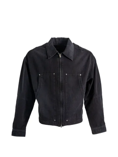AMIRI zip-up denim jacket Black AM426JA083